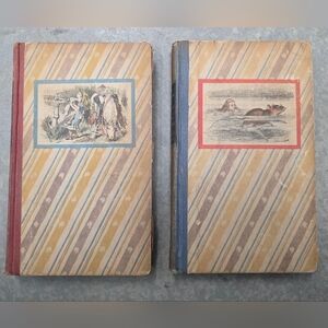 Vintage Hard Cover 1946 Special Edition Alice In Wonderland Illustrated Set